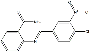 2-{[(E)-(4-chloro-3-nitrophenyl)methylidene]amino}benzamide Struktur