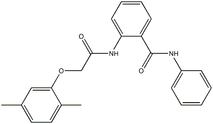 2-{[2-(2,5-dimethylphenoxy)acetyl]amino}-N-phenylbenzamide Struktur