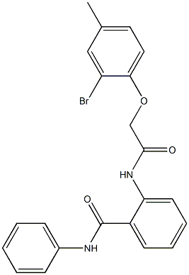 2-{[2-(2-bromo-4-methylphenoxy)acetyl]amino}-N-phenylbenzamide Struktur