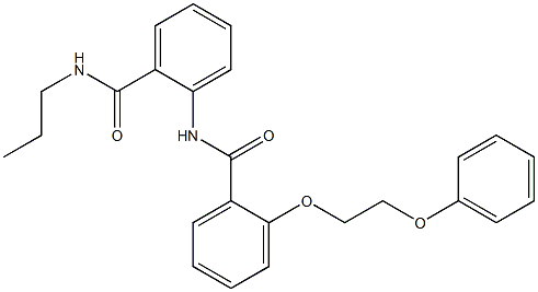 2-{[2-(2-phenoxyethoxy)benzoyl]amino}-N-propylbenzamide Struktur