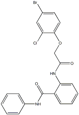 2-{[2-(4-bromo-2-chlorophenoxy)acetyl]amino}-N-phenylbenzamide Struktur