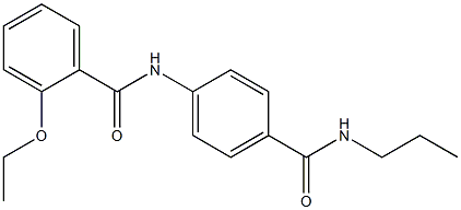 2-ethoxy-N-{4-[(propylamino)carbonyl]phenyl}benzamide Struktur