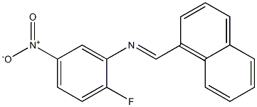 N-(2-fluoro-5-nitrophenyl)-N-[(E)-1-naphthylmethylidene]amine Struktur