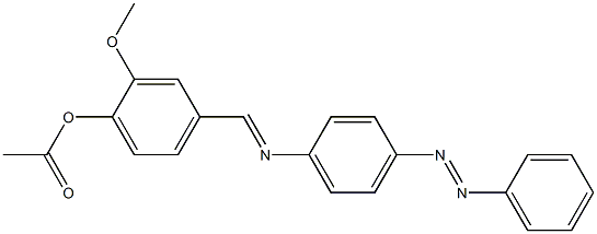 2-methoxy-4-[({4-[(E)-2-phenyldiazenyl]phenyl}imino)methyl]phenyl acetate Struktur