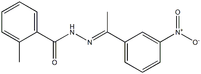 2-methyl-N'-[(E)-1-(3-nitrophenyl)ethylidene]benzohydrazide Struktur