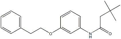 3,3-dimethyl-N-[3-(phenethyloxy)phenyl]butanamide Struktur