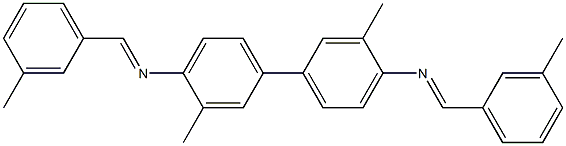 N-(3,3'-dimethyl-4'-{[(E)-(3-methylphenyl)methylidene]amino}[1,1'-biphenyl]-4-yl)-N-[(E)-(3-methylphenyl)methylidene]amine Struktur