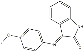 3-[(4-methoxyphenyl)imino]-1,3-dihydro-2H-indol-2-one Struktur