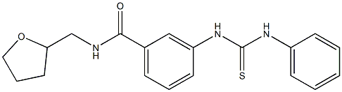 3-[(anilinocarbothioyl)amino]-N-(tetrahydro-2-furanylmethyl)benzamide Struktur