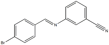 3-{[(E)-(4-bromophenyl)methylidene]amino}benzonitrile Struktur