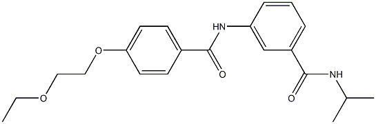 3-{[4-(2-ethoxyethoxy)benzoyl]amino}-N-isopropylbenzamide Struktur