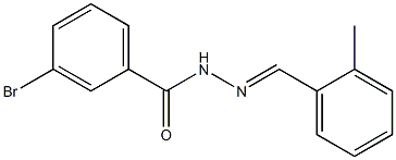 3-bromo-N'-[(E)-(2-methylphenyl)methylidene]benzohydrazide Struktur