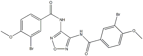 3-bromo-N-{4-[(3-bromo-4-methoxybenzoyl)amino]-1,2,5-oxadiazol-3-yl}-4-methoxybenzamide Struktur