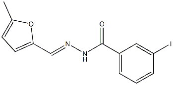 3-iodo-N'-[(E)-(5-methyl-2-furyl)methylidene]benzohydrazide Struktur