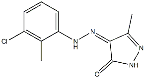 3-methyl-1H-pyrazole-4,5-dione 4-[N-(3-chloro-2-methylphenyl)hydrazone] Struktur