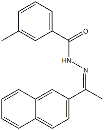 3-methyl-N'-[(Z)-1-(2-naphthyl)ethylidene]benzohydrazide Struktur