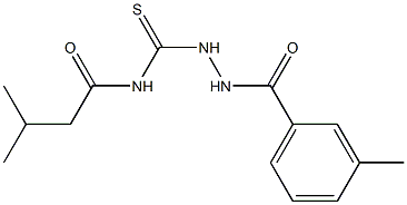 3-methyl-N-{[2-(3-methylbenzoyl)hydrazino]carbothioyl}butanamide Struktur