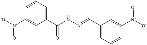 3-nitro-N'-[(E)-(3-nitrophenyl)methylidene]benzohydrazide Struktur