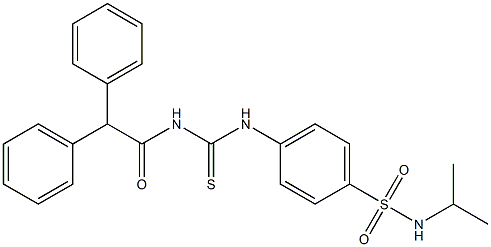 4-({[(2,2-diphenylacetyl)amino]carbothioyl}amino)-N-isopropylbenzenesulfonamide Struktur