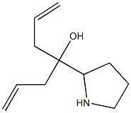 4-(2-pyrrolidinyl)-1,6-heptadien-4-ol Struktur