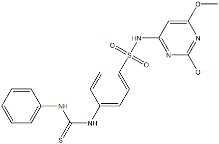 4-[(anilinocarbothioyl)amino]-N-(2,6-dimethoxy-4-pyrimidinyl)benzenesulfonamide Struktur