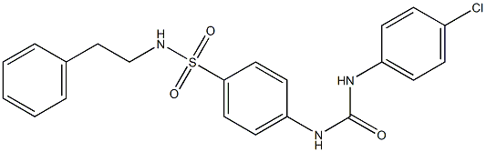 4-{[(4-chloroanilino)carbonyl]amino}-N-phenethylbenzenesulfonamide Struktur