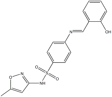 4-{[(E)-(2-hydroxyphenyl)methylidene]amino}-N-(5-methyl-3-isoxazolyl)benzenesulfonamide Struktur