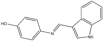 4-{[(E)-1H-indol-3-ylmethylidene]amino}phenol Struktur