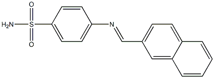 4-{[(E)-2-naphthylmethylidene]amino}benzenesulfonamide Struktur