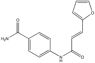 4-{[(E)-3-(2-furyl)-2-propenoyl]amino}benzamide Struktur