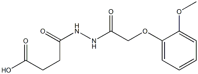 4-{2-[2-(2-methoxyphenoxy)acetyl]hydrazino}-4-oxobutanoic acid Struktur