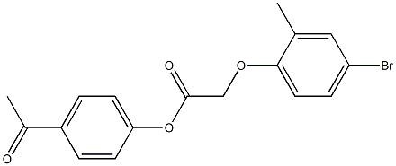 4-acetylphenyl 2-(4-bromo-2-methylphenoxy)acetate Struktur