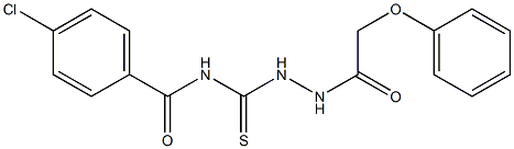 4-chloro-N-{[2-(2-phenoxyacetyl)hydrazino]carbothioyl}benzamide Struktur