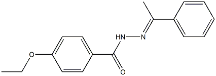 4-ethoxy-N'-[(E)-1-phenylethylidene]benzohydrazide Struktur