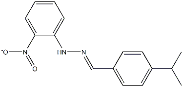 4-isopropylbenzaldehyde N-(2-nitrophenyl)hydrazone Struktur