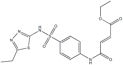 ethyl (E)-4-(4-{[(5-ethyl-1,3,4-thiadiazol-2-yl)amino]sulfonyl}anilino)-4-oxo-2-butenoate Struktur