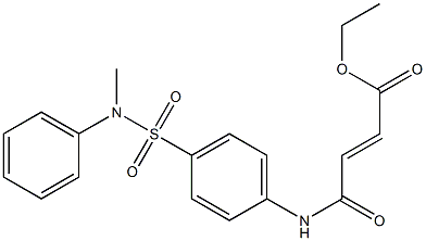 ethyl (E)-4-{4-[(methylanilino)sulfonyl]anilino}-4-oxo-2-butenoate Struktur