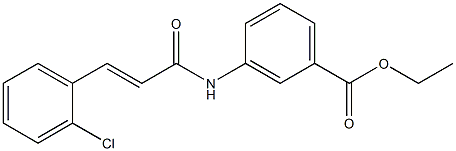 ethyl 3-{[(E)-3-(2-chlorophenyl)-2-propenoyl]amino}benzoate Struktur