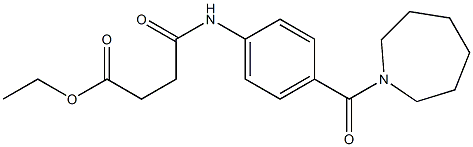 ethyl 4-[4-(1-azepanylcarbonyl)anilino]-4-oxobutanoate Struktur