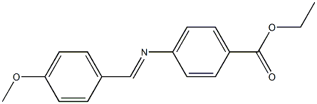 ethyl 4-{[(E)-(4-methoxyphenyl)methylidene]amino}benzoate Struktur