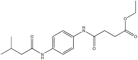 ethyl 4-{4-[(3-methylbutanoyl)amino]anilino}-4-oxobutanoate Struktur