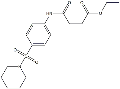 ethyl 4-oxo-4-[4-(1-piperidinylsulfonyl)anilino]butanoate Struktur