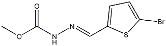 methyl 2-[(E)-(5-bromo-2-thienyl)methylidene]-1-hydrazinecarboxylate Struktur