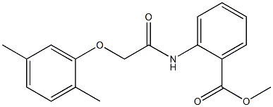 methyl 2-{[2-(2,5-dimethylphenoxy)acetyl]amino}benzoate Struktur