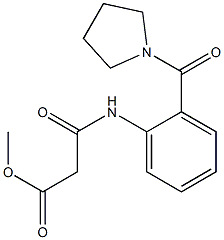 methyl 3-oxo-3-[2-(1-pyrrolidinylcarbonyl)anilino]propanoate Struktur