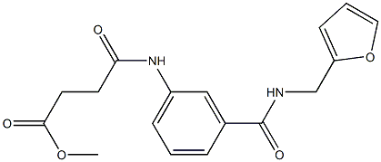 methyl 4-(3-{[(2-furylmethyl)amino]carbonyl}anilino)-4-oxobutanoate Struktur