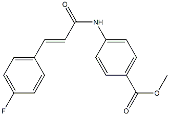 methyl 4-{[(E)-3-(4-fluorophenyl)-2-propenoyl]amino}benzoate Struktur