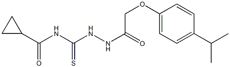 N-({2-[2-(4-isopropylphenoxy)acetyl]hydrazino}carbothioyl)cyclopropanecarboxamide Struktur