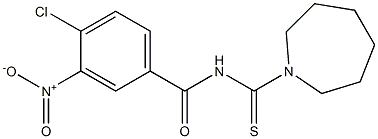 N-(1-azepanylcarbothioyl)-4-chloro-3-nitrobenzamide Struktur