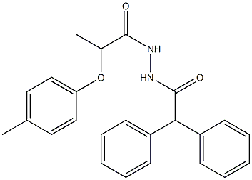 N'-(2,2-diphenylacetyl)-2-(4-methylphenoxy)propanohydrazide Struktur